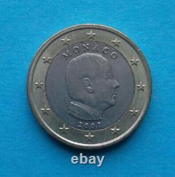 Very rare 1 euro coin Monaco 2007 without variations 2991 copies