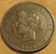 Very Rare, 10 Centimes Ceres 1875 A, Third Republic, Ttb+, Intact Patina
