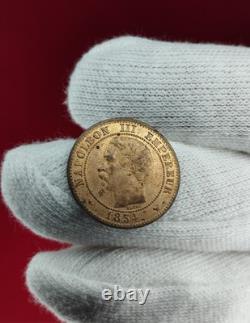 Very rare 2 centimes Napoleon III UNC