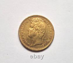 Very rare 20 franc gold coin 1830 A Louis Philippe relief edge quality