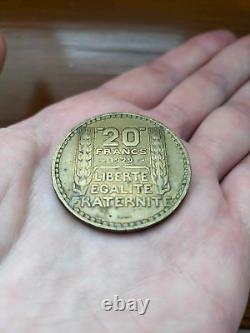 Very rare 20 francs Turin 1929 ESSAI coin in Cupro-Aluminium