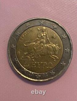 Very rare 2002 2-euro coin