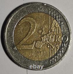 Very rare 2002 German 2 euro coin struck with an A