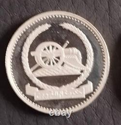 Very rare 3 coins U.A.E. Pure silver Um Al Quwain 1970 BE/proof, limited to 2050 copies