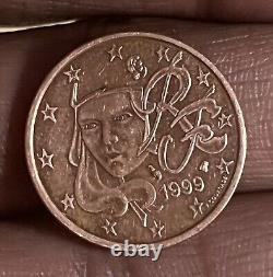Very rare 5 centimes coin France 1999