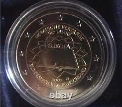 Very rare! Complete set of 17 x 2-euro coins from 2007 Rome Treaty – and 5 DE mint marks