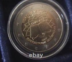 Very rare! Complete set of 17 x 2-euro coins from 2007 Rome Treaty – and 5 DE mint marks
