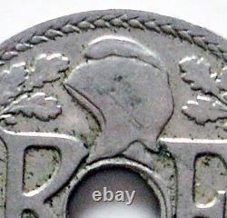 Very rare Faulty SURPLUS UNDER THE COCKADE 25 cents Lindauer 1918