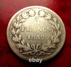 Very rare Hybrid 5 Francs 1832 H La Rochelle