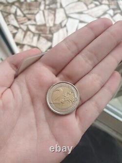 Very rare Italian 2 Euro coin from 2012 with Julius Caesar defect