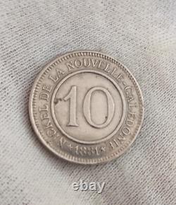 Very rare New Caledonia 10 Centimes Société le Nickel 1881 medal strike
