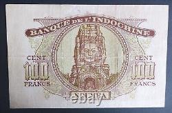 Very rare New Caledonia 100 Francs Minerve brown 1943 type II KM426 TTB