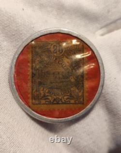 Very rare New Caledonia 25 Centimes currency stamp 1922