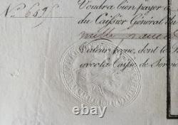 Very rare Rescript of the Dyle department 1813 of 45,000 francs
