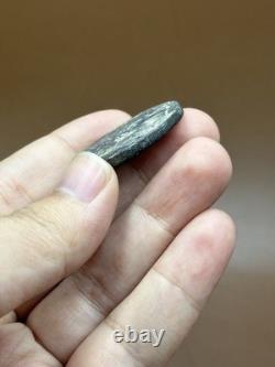 Very rare ancient Greek coin unique image of a king in bronze