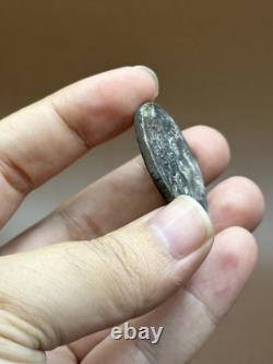 Very rare ancient Greek coin unique image of a king in bronze