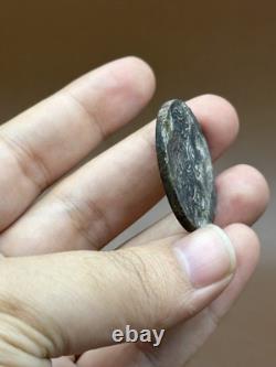 Very rare ancient Greek coin unique image of a king in bronze