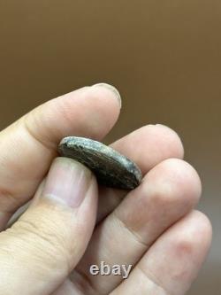 Very rare ancient image of a Greek bronze coin featuring a woman with wings