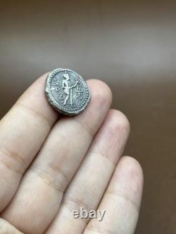 Very rare ancient silver coin of King Huvishka of the empire