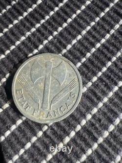 Very rare and genuine 1 franc Bazor 1944 small c, with the real small c
