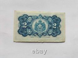 Very rare and superb banknote 2 Drachmas Drachmai Greece overprinted 1917