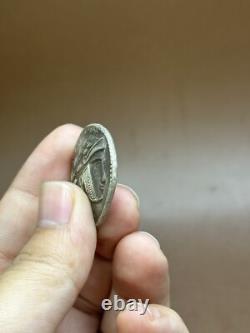 Very rare and unique ancient Greek silver coin featuring King P