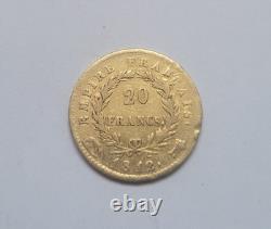 Very rare and very beautiful 20 franc gold coin 1812 Rome Napoleon I