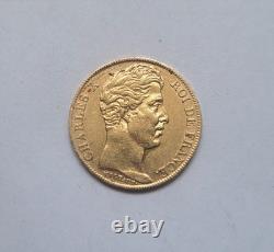 Very rare and very beautiful 20 franc gold coin, 1828 Lille, Charles X