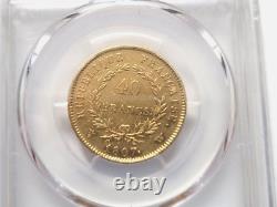 Very rare and very beautiful 40 francs gold piece 1807 W Napoleon I PCGS AU50