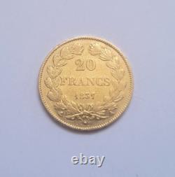 Very rare and very beautiful piece of 20 francs gold 1837 A Louis Philippe I
