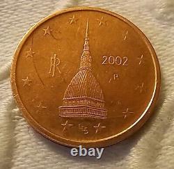 Very rare piece of 2 cents 2002 the Mole Antonelliana 7000 copies