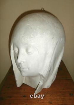 Very rare plaster cast “Head of the Virgin” Louvre Museum (sealed with lead seal)