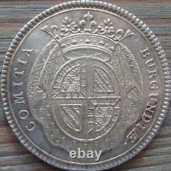 Very rare silver token from the States of Burgundy 1728 EF