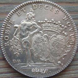 Very rare silver token from the States of Burgundy 1728 EF