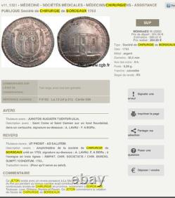 Very rare silver token surgery Bordeaux 1753