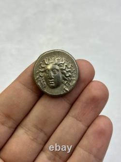 Very unique and rare ancient Greek coin from Thessaly Larissa