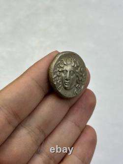 Very unique and rare ancient Greek coin from Thessaly Larissa