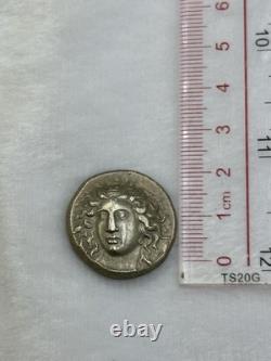 Very unique and rare ancient Greek coin from Thessaly Larissa