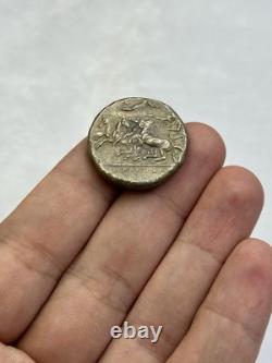 Very unique and rare ancient Greek coin from Thessaly Larissa