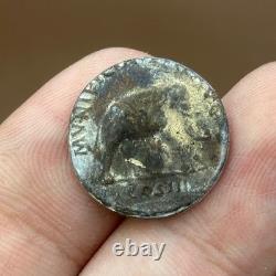Very unique and rare ancient bronze coin featuring a king's image and
