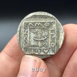 Very unique and rare image of a Greek ancient silver-plated coin