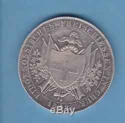 (et 72) Switzerland Chur 4 Franken 1842 (spl +) Very Rare 6000 Ex
