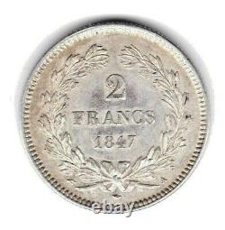 (n°130) 2 Francs Louis Philippe 1847 A (fdc) Status Very Rare 798285 Ex