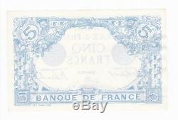 (ref J. 832) 5 Francs Blue 6 November 1912 New (rare)