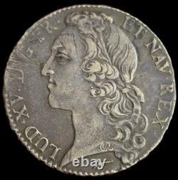 1/2 Écu Au Bandeau 1744 X Amiens Louis XV Très Rare