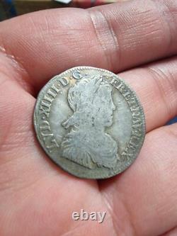 1/4 D'écu Mèche Longue 1652 Arras Louis XIV Tres Rare