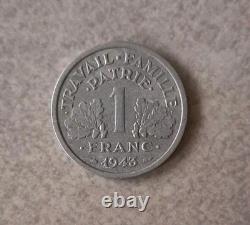 1 Franc 1943 Lourde 1,6 Grammes Tres Rare