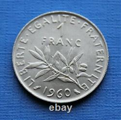 1 Franc Semeuse 1960 Gros 0 (Zéro) Très rare en SPL
