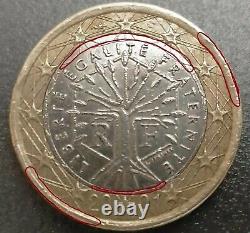 1 euro 2001 fauté très rare arbre