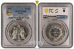 10 Francs Hercule 1967 Accent FDC+++ PCGS MS 68 très rare en l'état belle patine